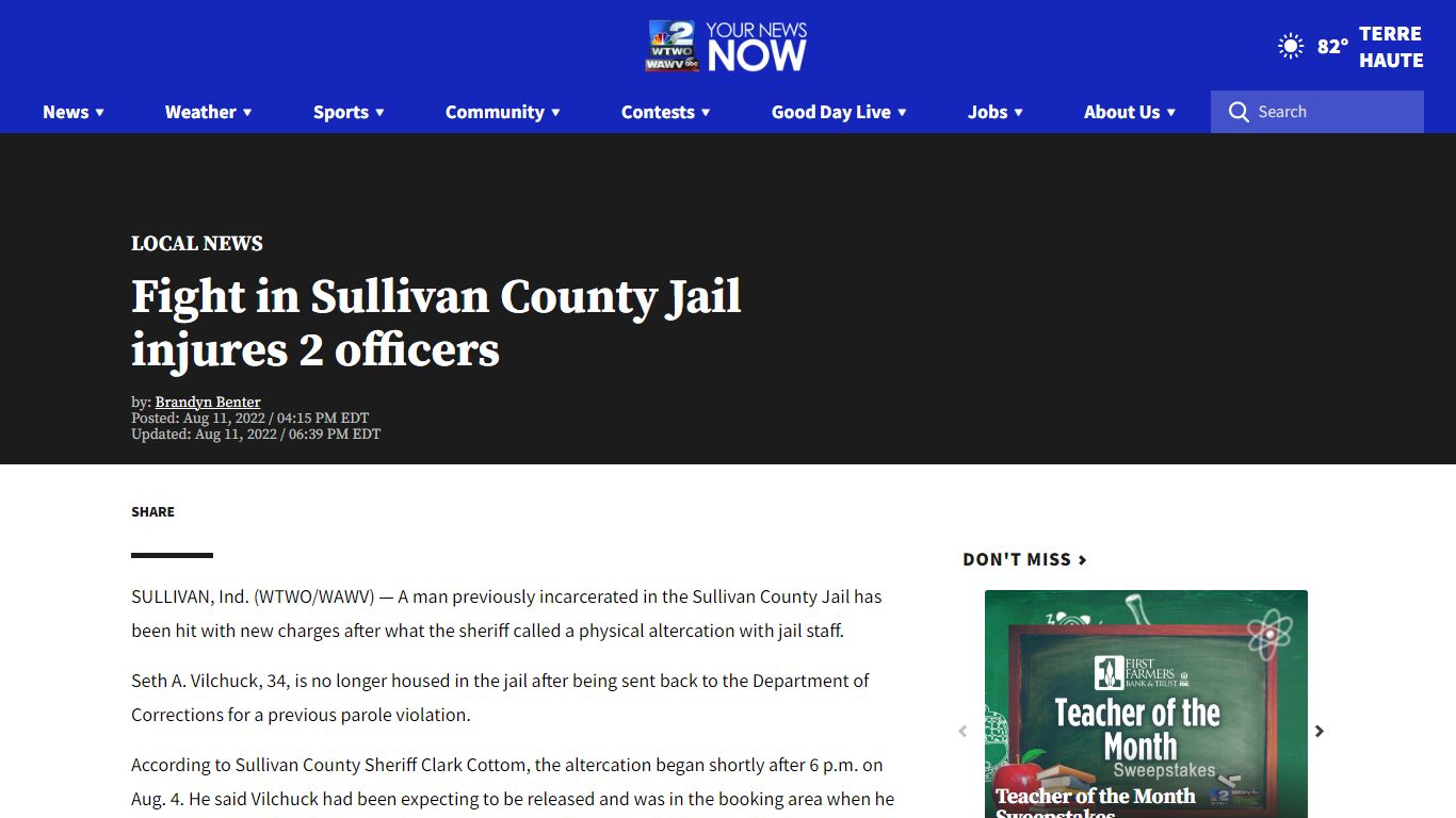 Fight in Sullivan County Jail injures 2 officers